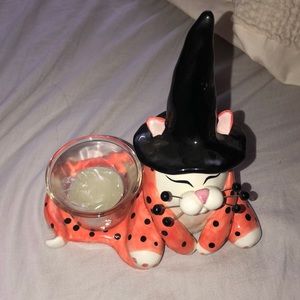 Anna I creations candle holder witch cat